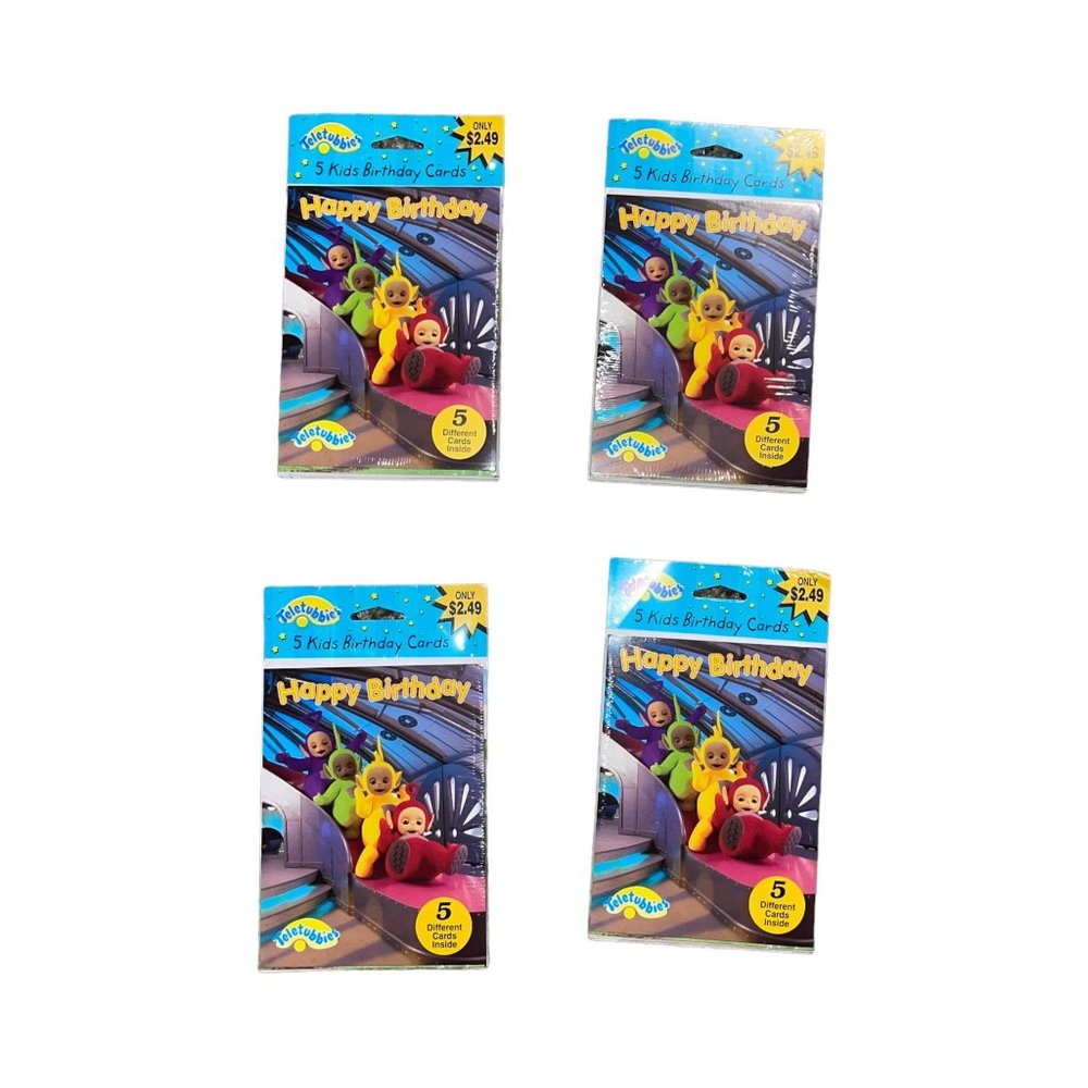 NIP American Greetings Teletubbies Vintage 2000 5 Pack Birthday Cards Ragdoll